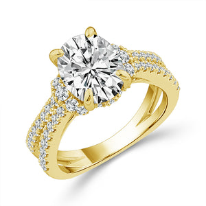Diamond Engagement Ring 0.75 ct tw Center Oval 14k White Gold