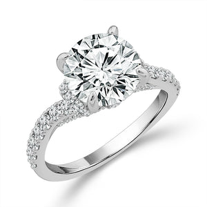 Diamond Engagement Ring 0.75 ct tw Center Round 14k White Gold