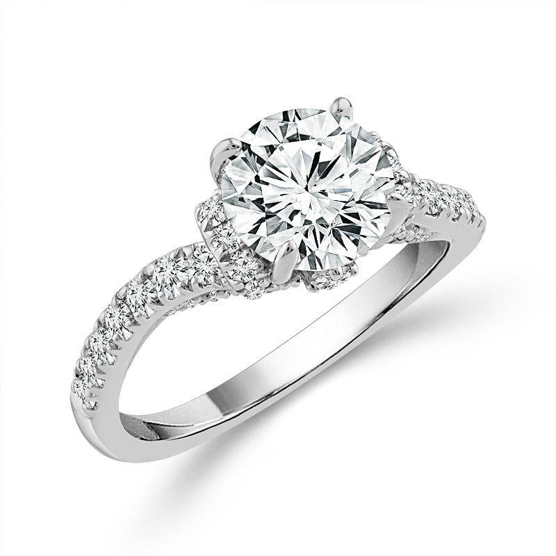 Diamond Engagement Ring 0.63 ct tw Center Round 14k Yellow Gold