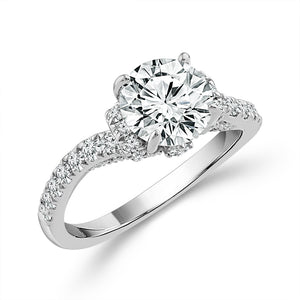 Diamond Engagement Ring 0.63 ct tw Center Round 14k Yellow Gold
