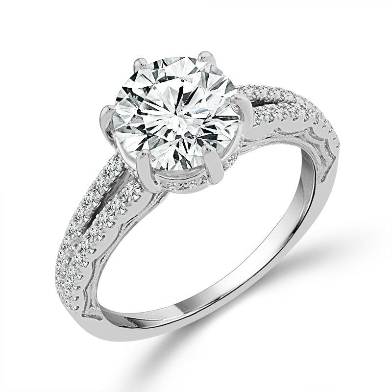 Diamond Engagement Ring 0.33 ct tw Center Round 14k Yellow Gold