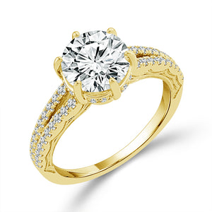 Diamond Engagement Ring 0.33 ct tw Center Round 14k Yellow Gold
