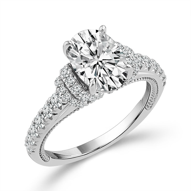 Diamond Engagement Ring 0.40 ct tw Center Oval 14k Yellow Gold