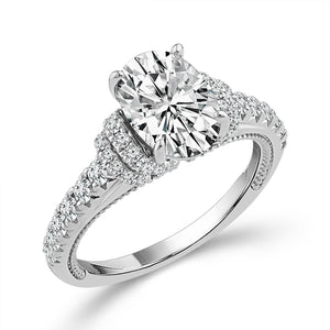 Diamond Engagement Ring 0.40 ct tw Center Oval 14k Yellow Gold