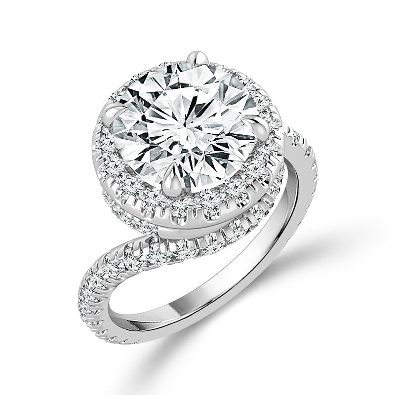 Diamond Engagement Ring 1.25 ct tw Center Round 14k Yellow Gold