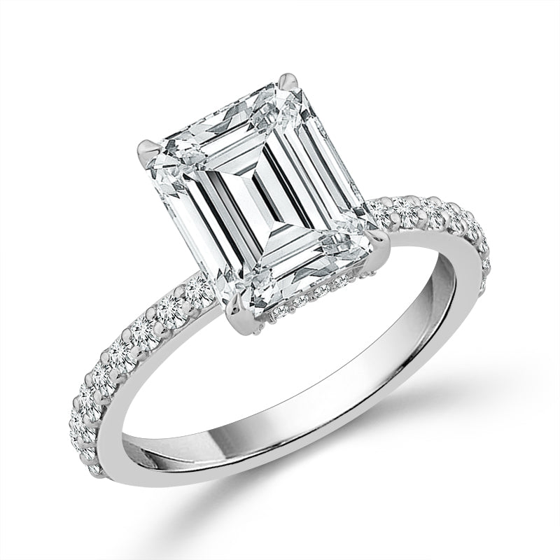 Diamond Engagement Ring 0.50 ct tw Center Oval Platinum