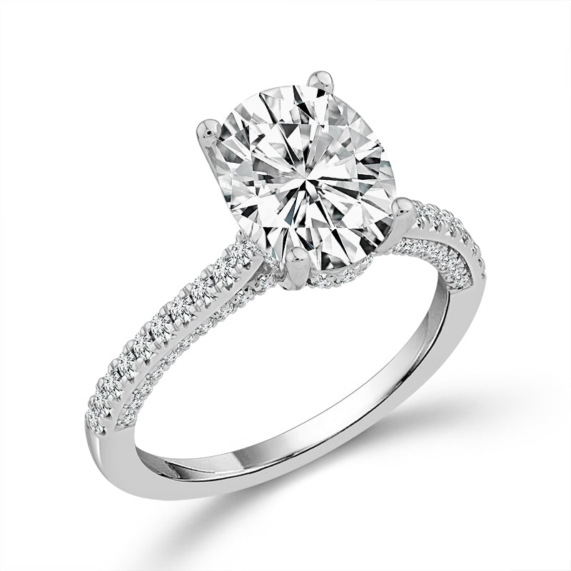 Diamond Engagement Ring 0.50 ct tw Center Oval Platinum