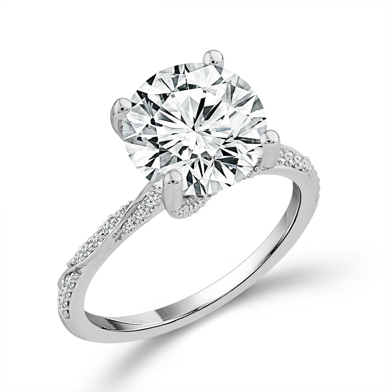 Diamond Engagement Ring 0.20 ct tw Center Round Platinum