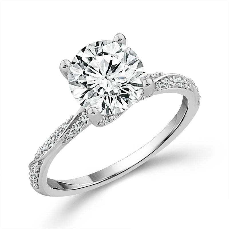 Diamond Engagement Ring 0.20 ct tw Center Round Platinum