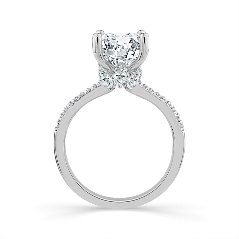 Diamond Engagement Ring 0.63 ct tw Center Round Platinum