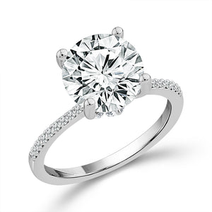 Diamond Engagement Ring 0.63 ct tw Center Round Platinum