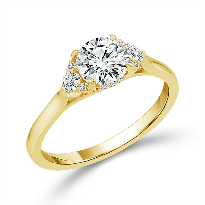 Diamond Engagement Ring 0.17 ct tw Center Round 14k Yellow Gold