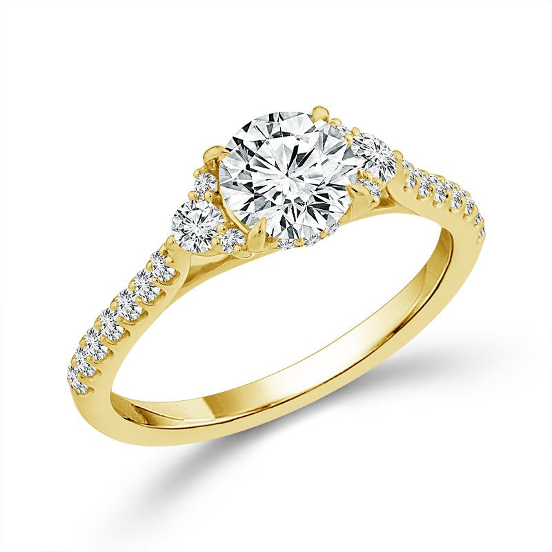 Diamond Engagement Ring 0.33 ct tw Center Round 14k Yellow Gold