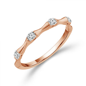 Diamond Band 0.50 ct tw 14k White Gold+14k Yellow Gold+14k Rose Gold