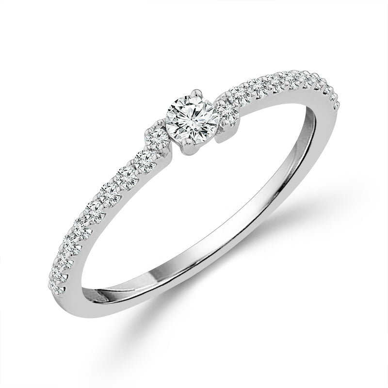 Diamond Band 0.50 ct tw 14k White Gold+14k Yellow Gold+14k Rose Gold