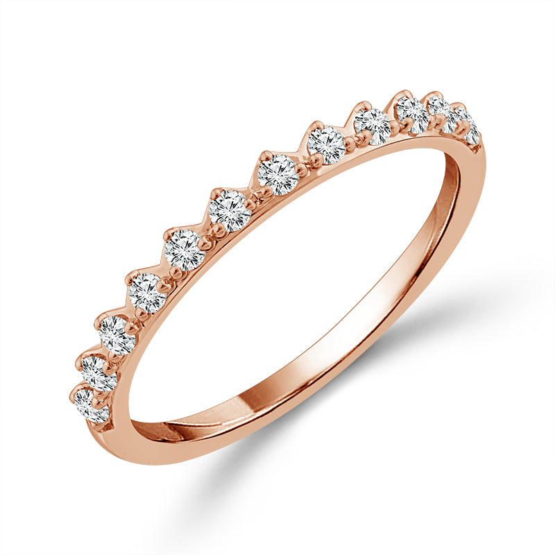 Diamond Band 0.75 ct tw 14k White Gold+14k Rose Gold