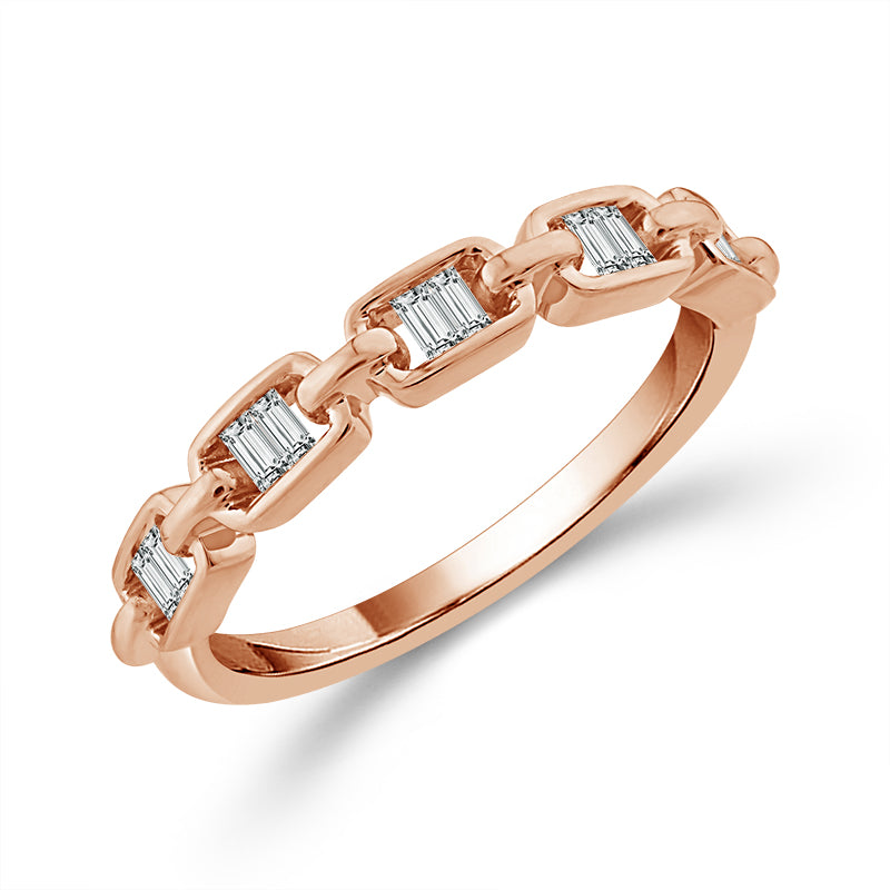 Diamond Band 0.50 ct tw 14k White Gold+14k Yellow Gold+14k Rose Gold