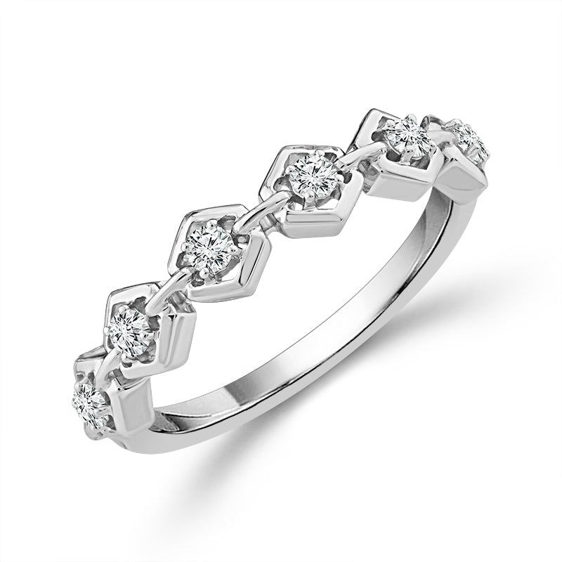 Diamond Band 0.75 ct tw 14k White Gold+14K Yellow Gold