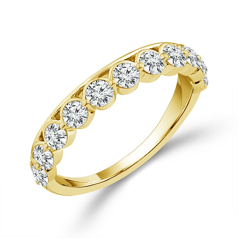 Diamond Band 2 ct tw 14k White Gold+14k Yellow Gold+14k Rose Gold
