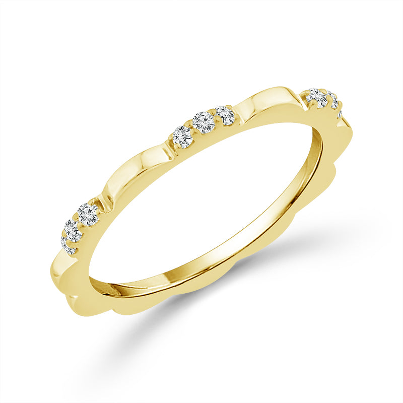 Diamond Band 0.4 ct tw 14k Yellow Gold+14k White Gold+14k Rose Gold