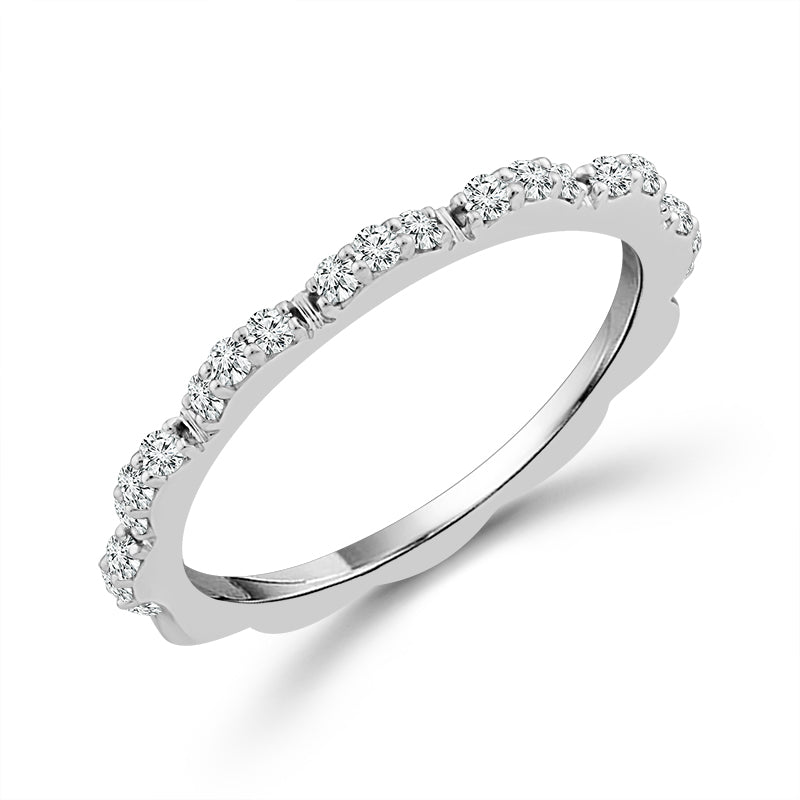 Diamond Band 0.4 ct tw 14k Yellow Gold+14k White Gold+14k Rose Gold