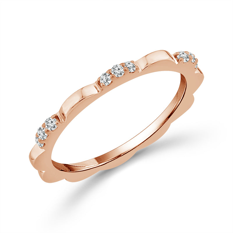 Diamond Band 0.4 ct tw 14k Yellow Gold+14k White Gold+14k Rose Gold