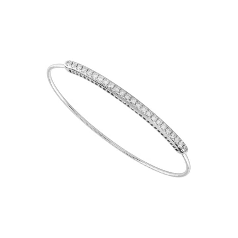 Diamond Bangle 1 ct tw 14k White Gold