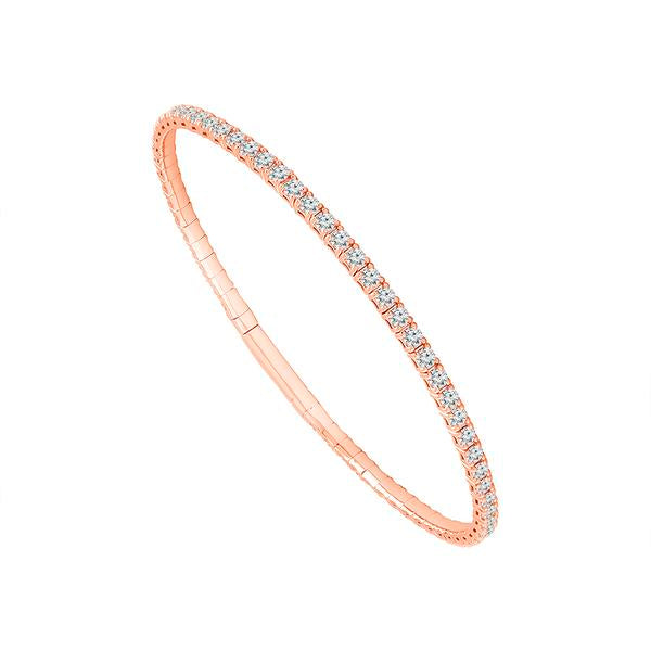 Diamond Bangle 2.5 ct tw 14k White Gold