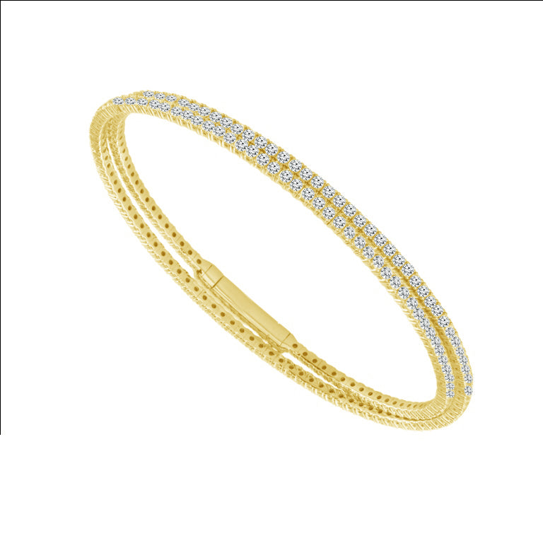 Diamond Bangle 4 ct tw 14k White Gold