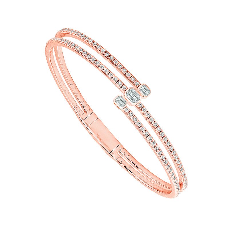 Diamond Bangle 1.10 ct tw 14k White Gold