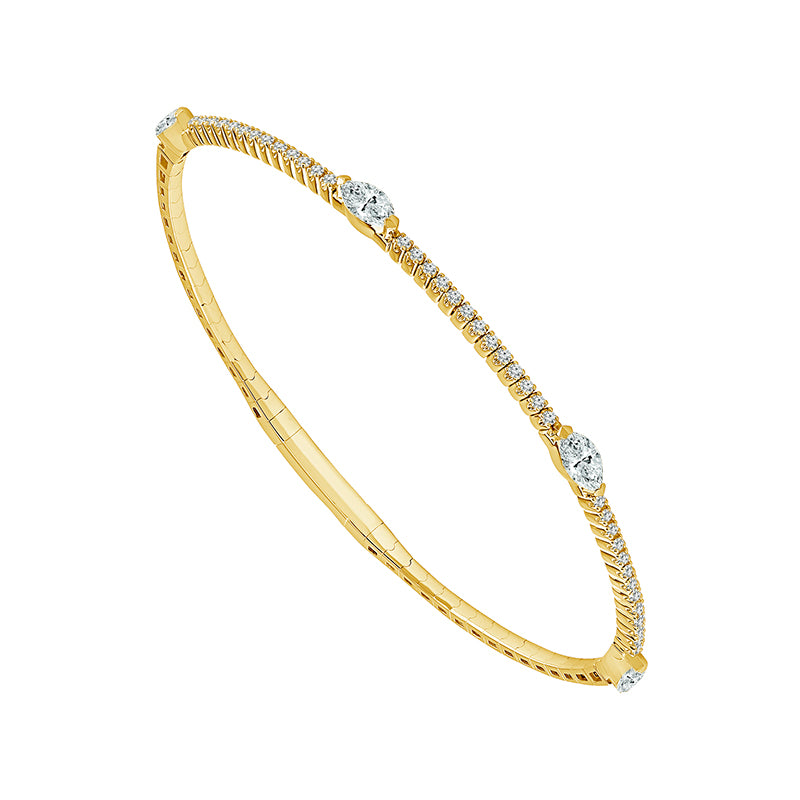 Diamond Bangle 1.40 ct tw 14k Yellow Gold
