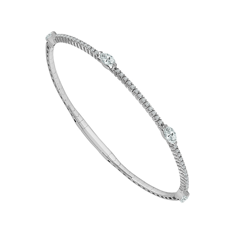 Diamond Bangle 1.40 ct tw 14k Yellow Gold