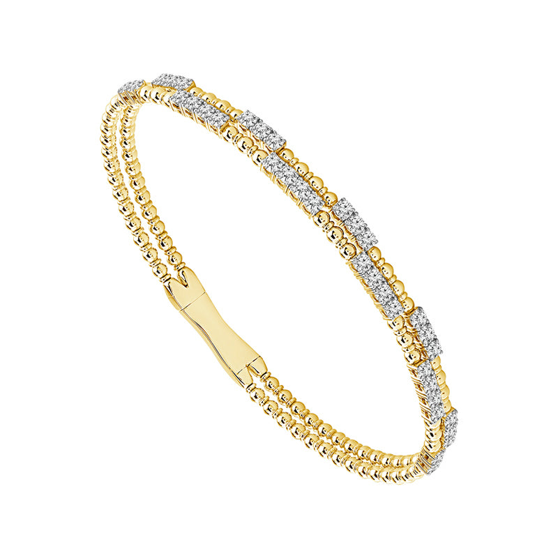 Diamond Bangle 1.33 ct tw 14k Yellow Gold