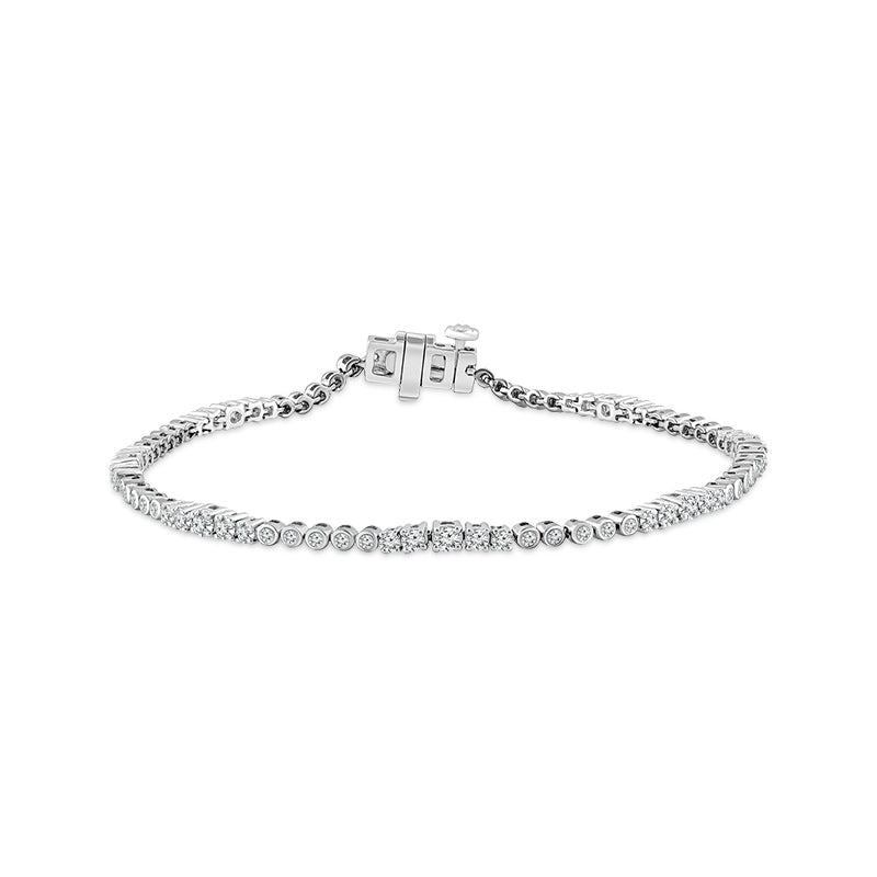 Diamond Bracelet 1.50 ct tw 10k Yellow Gold+10k White Gold