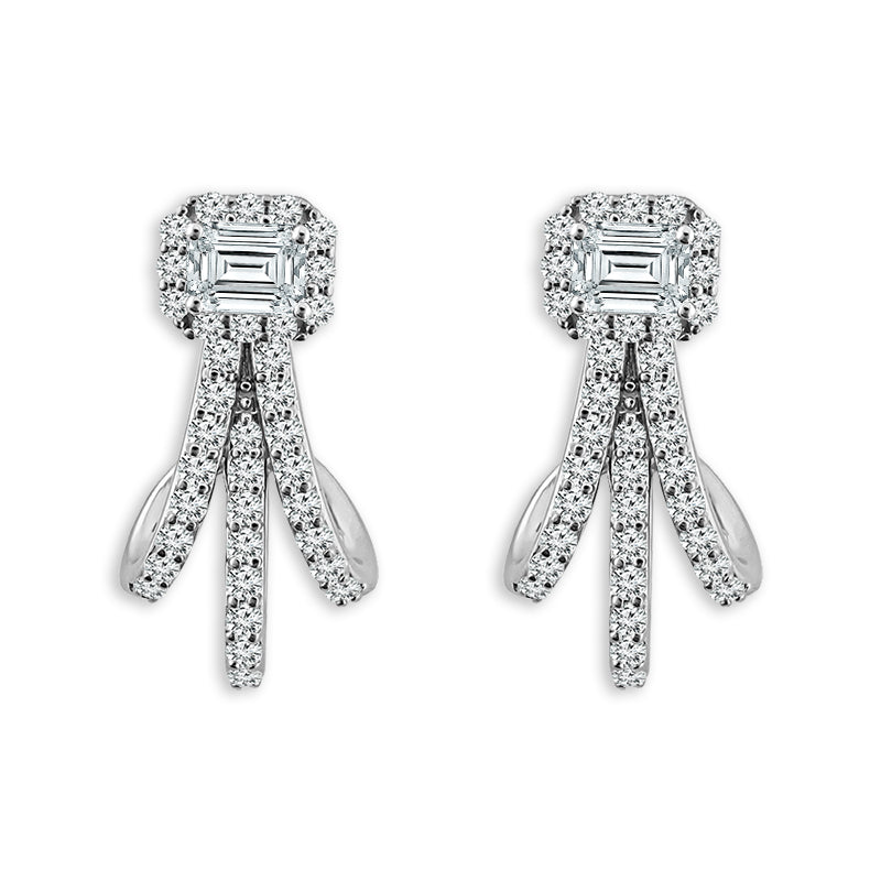 Diamond Fashion Earrings 1.40 ct tw 14k Yellow Gold
