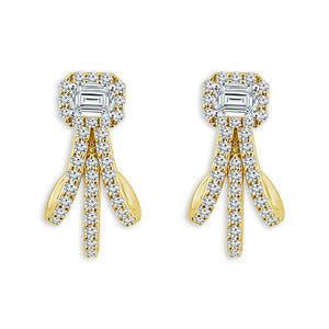 Diamond Fashion Earrings 1.40 ct tw 14k Yellow Gold