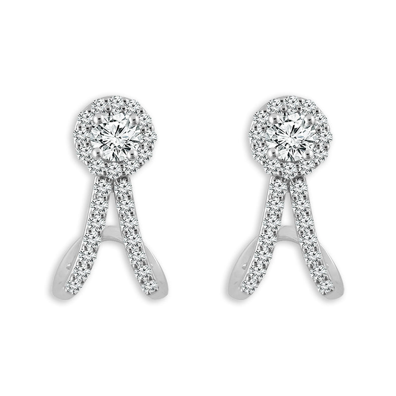 Diamond Fashion Earrings 1.17 ct tw 14k Yellow Gold