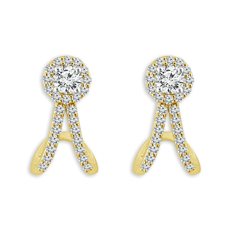 Diamond Fashion Earrings 1.17 ct tw 14k Yellow Gold