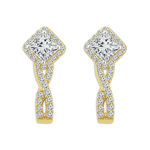 Diamond Fashion Earrings 1.50 ct tw 14k Yellow Gold