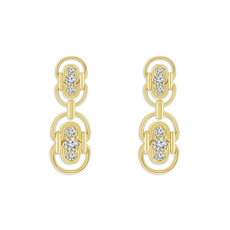Diamond Fashion Earrings 0.50 ct tw 10k Yellow Gold