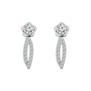 Diamond Fashion Earrings 1 ct tw 14k White Gold+14k Yellow Gold