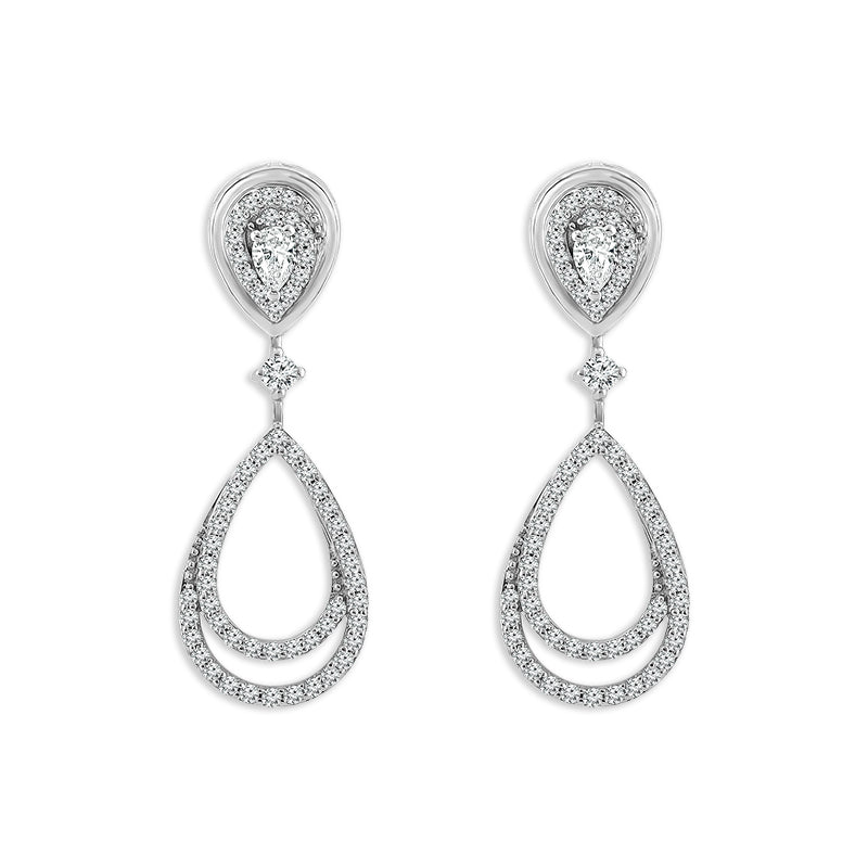 Diamond Fashion Earrings 0.63 ct tw 10k White Gold