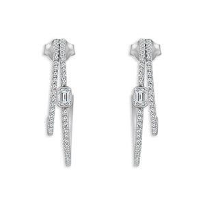 Diamond Hoops Earrings 0.75 ct tw 10k Yellow Gold