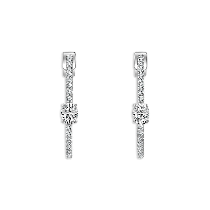 Diamond Hoops Earrings 0.75 ct tw 10k Yellow Gold