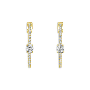 Diamond Hoops Earrings 0.75 ct tw 10k Yellow Gold