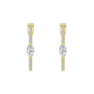 Diamond Hoops Earrings 0.75 ct tw 10k Yellow Gold