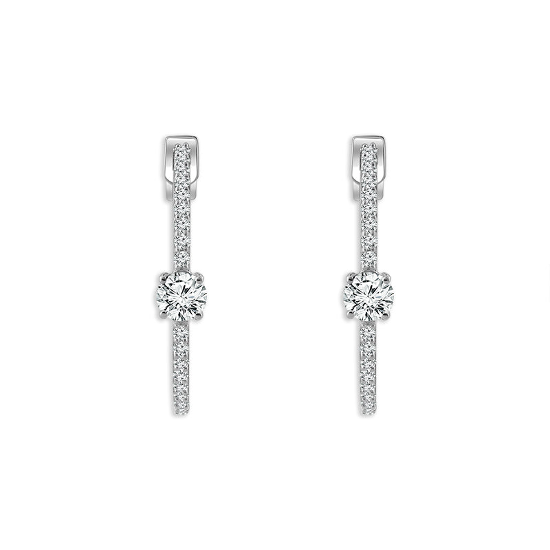 Diamond Hoops Earrings 0.75 ct tw 10k Yellow Gold