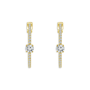 Diamond Hoops Earrings 0.75 ct tw 10k Yellow Gold
