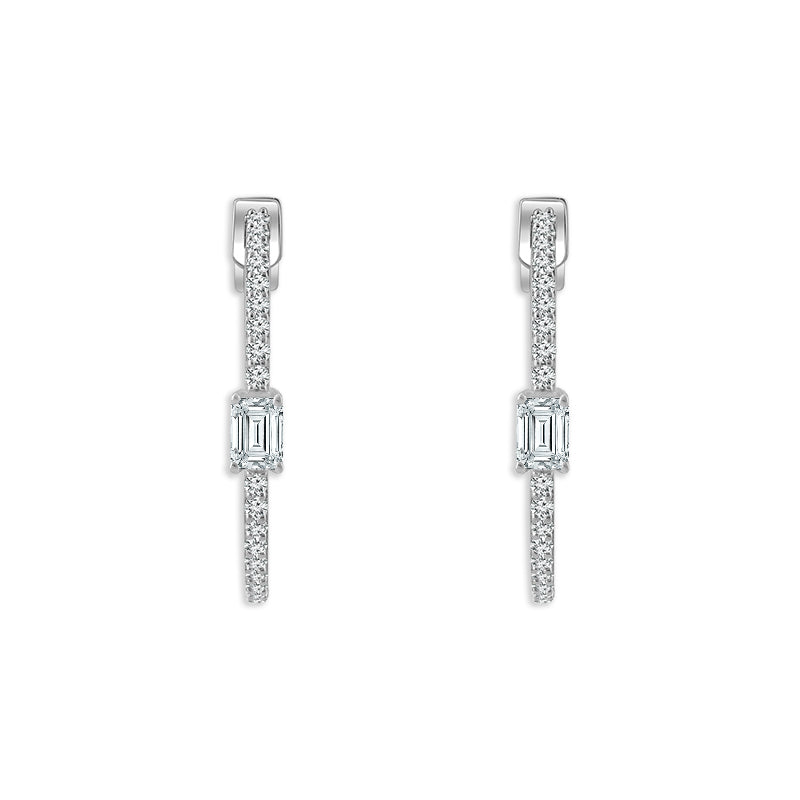 Diamond Hoops Earrings 0.75 ct tw 10k Yellow Gold