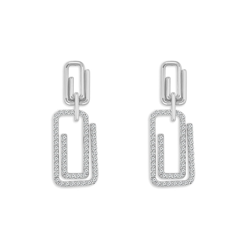 Diamond Fashion Earrings 0.50 ct tw 10k White Gold+10k Yellow Gold
